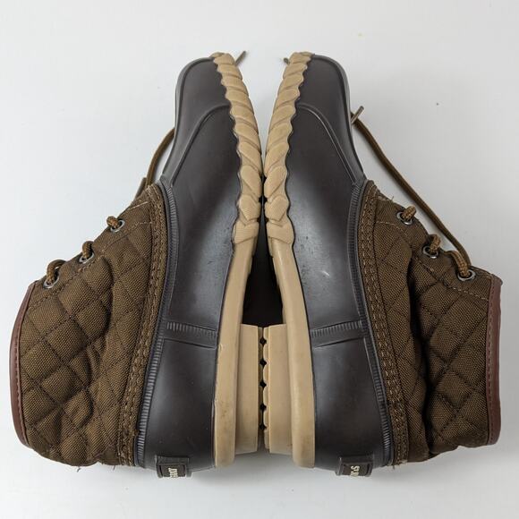 St Johns Bay Womens Size 6M Rain Boot Duck Denton Lace Up Ankle Brown Outdoors - Picture 5 of 13